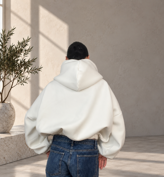 Rozpinana bluza oversize "Creamy Cloud", Dostępny, Biały, jeden rozmiar