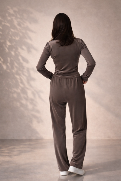 Hazel Velvet Set &ndash; Welurowy Komplet , Dostępny, Fioletowy, XS