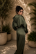 "Olive Grove" Satin Lounge Set, Dostępny, Zielony, XS