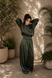 "Olive Grove" Satin Lounge Set, Dostępny, Zielony, XS