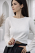 Stylowy Longsleeve w Prążek, Dostępny, Biały, XS