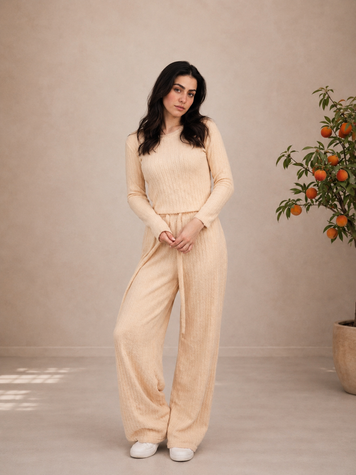 Komplet dwuczęściowy ''Peach  Set'', Dostępny, brzoskwiniowy, S