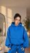 Bluza Dresowa Oversize Minimal Hoodie, Dostępny, Niebieski, jeden rozmiar
