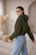 Bluza z Kapturem "Dark Mocha" &ndash; Boxy Oversize, Dostępny, Zielony, jeden rozmiar