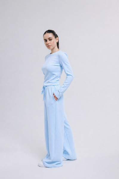 Dwuczęściowy komplet ,,Wide'', Dostępny, Baby Blue, XS