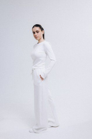 Dwuczęściowy komplet ,,Wide'', Dostępny, Biały, S