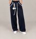Dresowe spodnie wide leg "Puppy Charm", Dostępny, Ciemny niebieski, XS/S